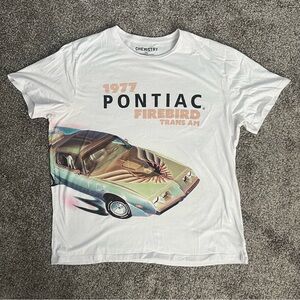 Pontiac 1977 FireBird White Graphic TShirt XXL